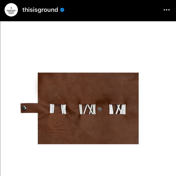 ‘This Is Ground’ Leather Multi Cord Organiser - Picture 10 of 14